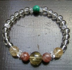 画像1: ☆第３チャクラ活性☆イエロー・グリーン*パワーストーンブレスレット