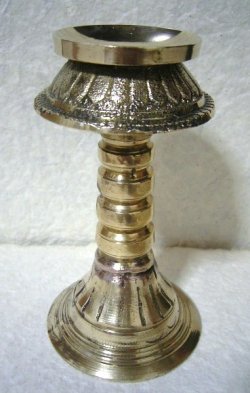 画像1: 真鍮製　燭台・オイルランプ　13センチ