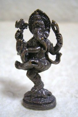 画像1: 青銅製　ガネーシャ１１　豆仏像