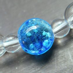 画像3: 蓄光*ホタルガラスｘ水晶ｘラリマーブレスレット　