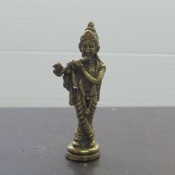 画像1: 真鍮製　クリシュナ像　豆仏像 