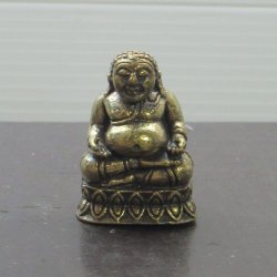 画像1: 真鍮製　笑い仏　豆仏像