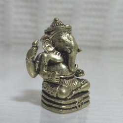 画像2: 真鍮製　ガネーシャ像２５　豆仏像