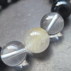 画像3: 12ミリ玉 ルチルクォーツｘタイガーアイｘオニキスｘ水晶ブレスレット