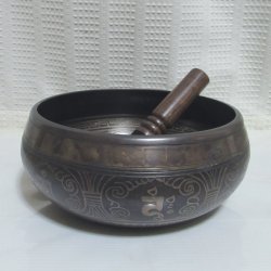 画像1: 口径20.5センチ シンギングボウル(観音真言) 1975グラム
