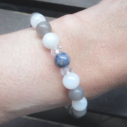 画像3: サファイアｘアイオライトｘムーンストーンブレスレット　