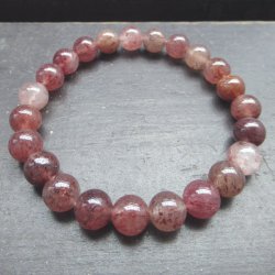 画像1: 8ミリ玉　モスコバイトブレスレット