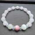 ローズクォーツｘインカローズｘムーンストーンブレスレット