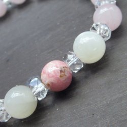 画像2: ローズクォーツｘインカローズｘムーンストーンブレスレット