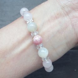画像3: ローズクォーツｘインカローズｘムーンストーンブレスレット