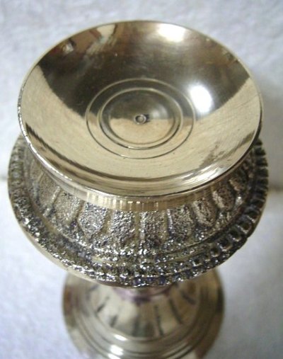 画像1: 真鍮製　燭台・オイルランプ　13センチ