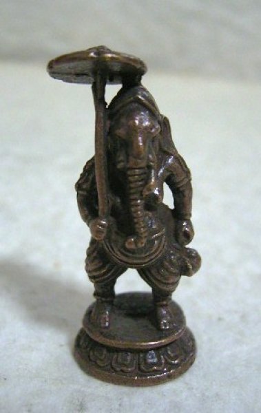 画像1: 銅製　ガネーシャ像１３　豆仏像 (1)