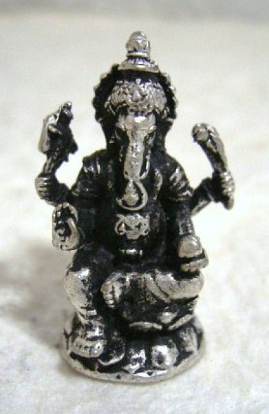 画像1: 白銅製 ガネーシャ像２０ 豆仏像 (1)