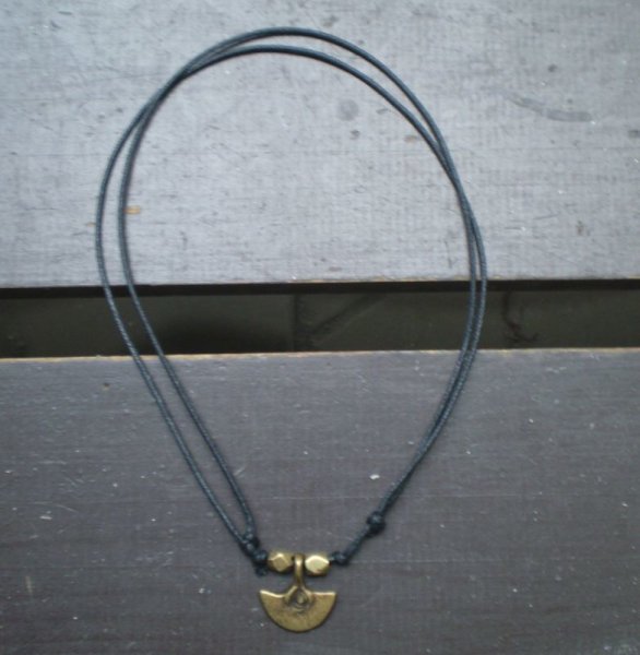 画像1: ナガ族真鍮ビーズトップネックレス*1 (1)