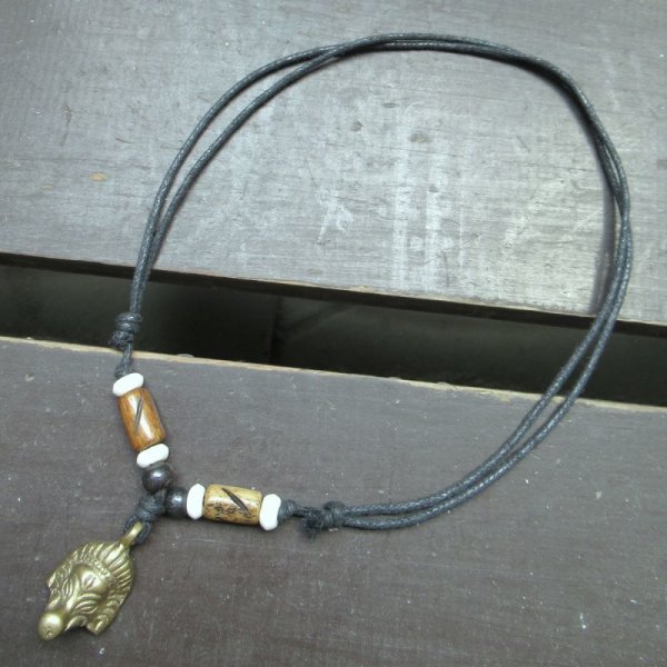 画像1: 真鍮トップネックレス*ガネーシャ1 (1)