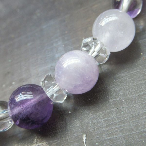 画像3: アメジストｘラベンダーアメジストブレスレット (3)