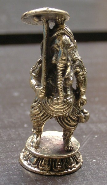 画像1: 真鍮製　ガネーシャ像１３　豆仏像 (1)
