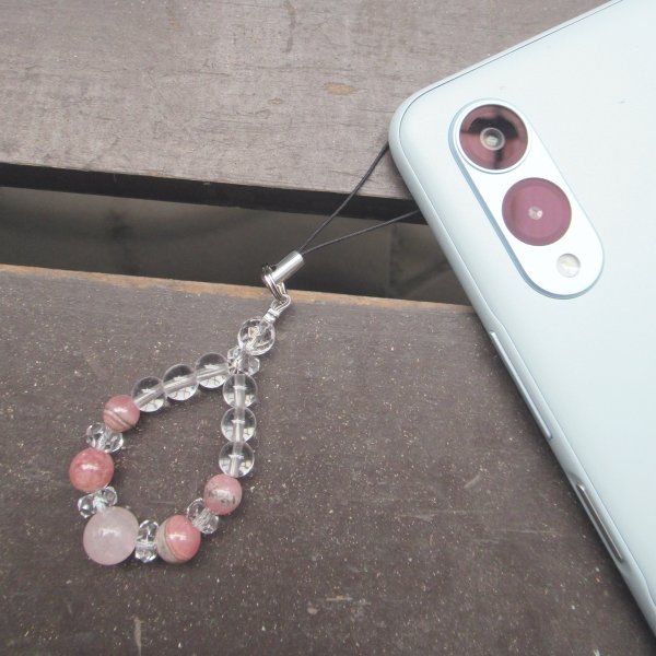 画像3: ローズクォーツｘインカローズストラップ (3)