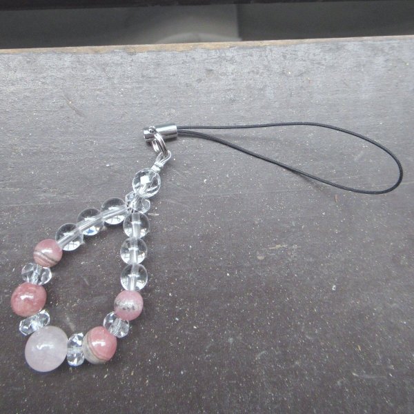 画像2: ローズクォーツｘインカローズストラップ (2)