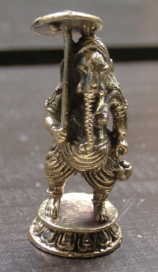 真鍮製 ガネーシャ像１３ 豆仏像 ターラー